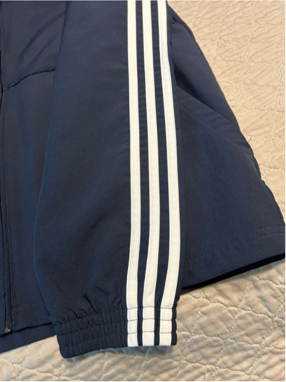 Adidas Men's Full-Zip Tracksuit Hoodie Navy White Size M Gym Sports
